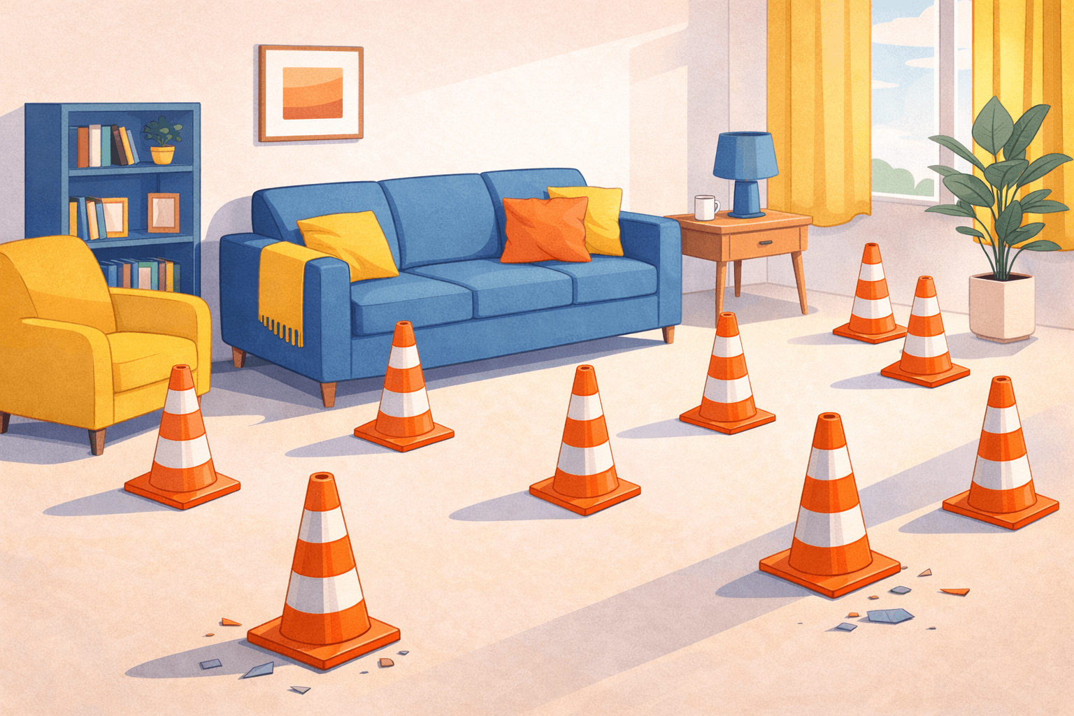 Wohnzimmer Baustelle