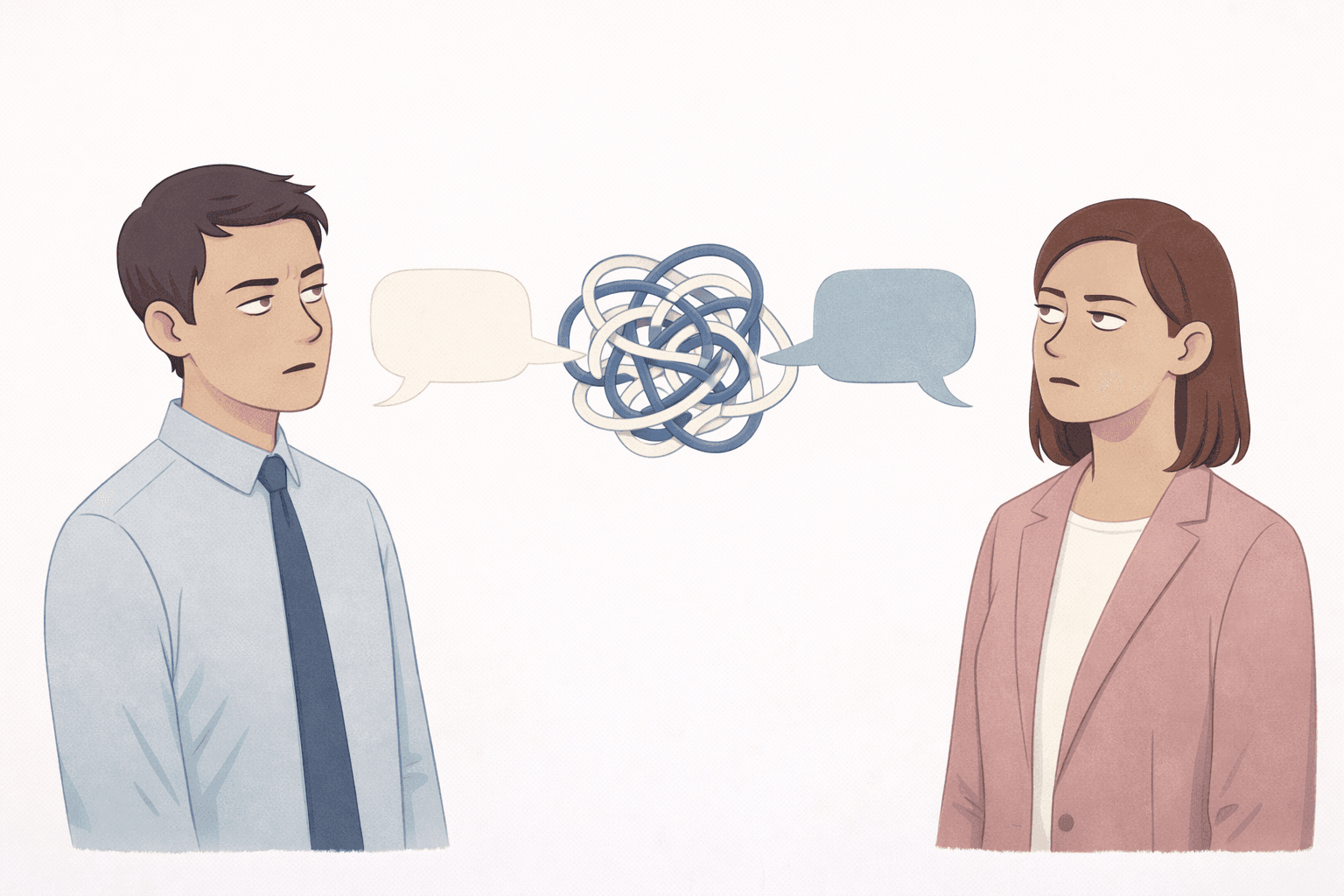 Verwirrte Kommunikation im Büro